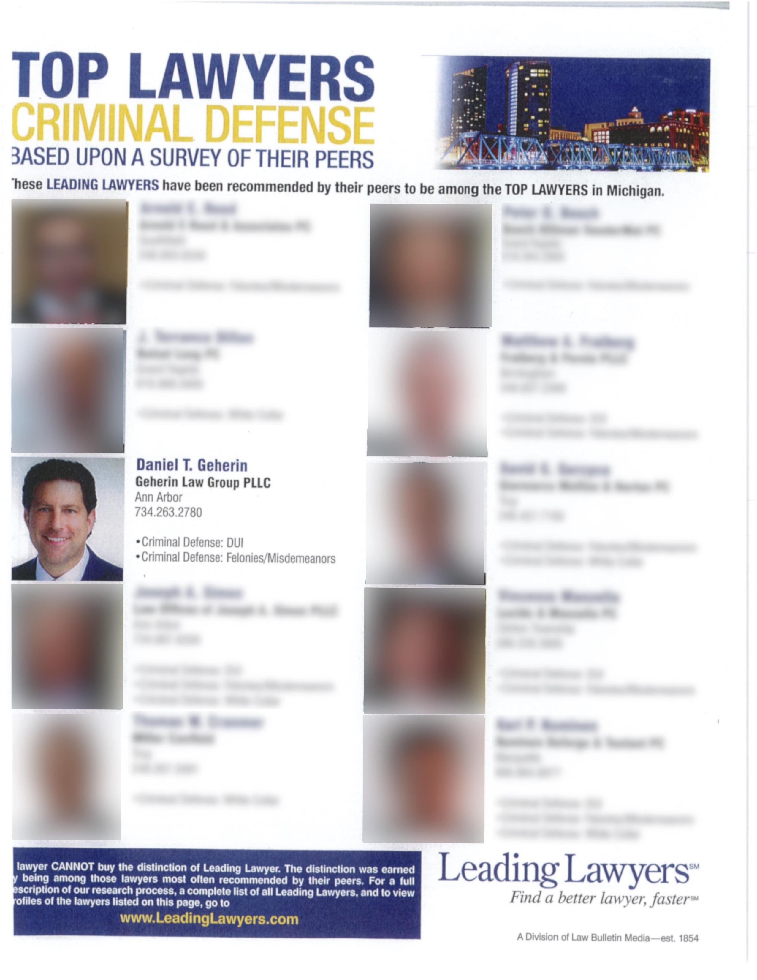 Dan Geherin - Leading Lawyers Criminal Defense Attorney Ann Arbor